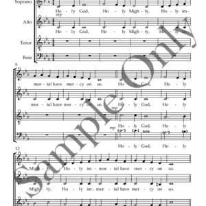 Page one of Holy God [SATB]