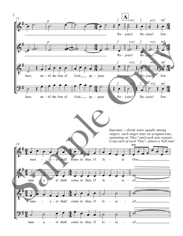 Page two of O Come, O Come Emmanuel