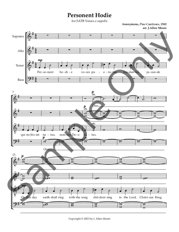 Personent Hodie [SATB]