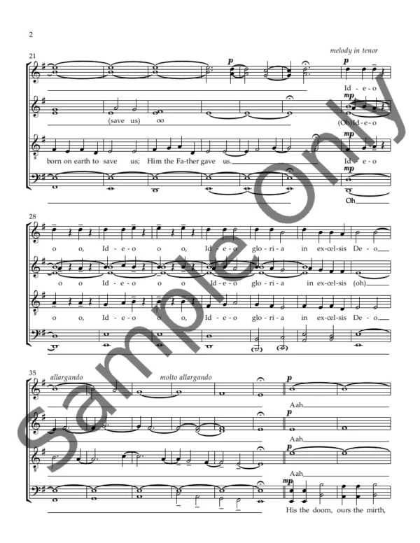 Personent Hodie [SATB] - Image 2